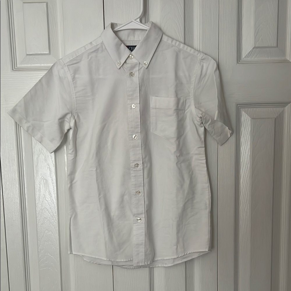 Chaps Crisp White Casual Button-Down Shirt